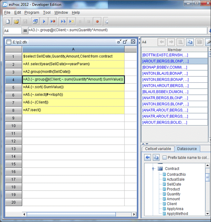 esProc database development-6